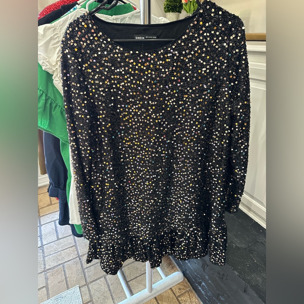 Black dress with sequins